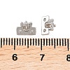 Brass Pave Clear Cubic Zirconia Spacer Bars KK-H538-09P-3