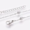 Tarnish Resistant 304 Stainless Steel Cable Chain Anklets LS-AJEW-P069-04P-3