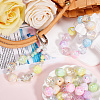 48Pcs 12 Styles UV Plating Acrylic Beads OACR-SC0002-19-3