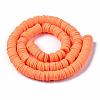 Flat Round Handmade Polymer Clay Beads CLAY-R067-10mm-11-3