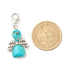 Dyed Synthetic Turquoise Pendant Decorations HJEW-JM00672-04-2