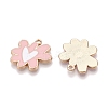 Rack Plating Alloy Enamel Pendants ENAM-N056-344D-2
