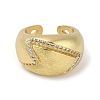 Rack Plating Brass Micro Pave Cubic Zirconia Cuff Finger Rings for Women RJEW-C114-19B-G-2
