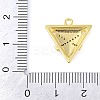Cross Theme Real 18K Gold Plated Brass Micro Pave Clear Cubic Zirconia Pendants KK-L219-06G-04-3