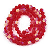 Imitate Austrian Crystal Bicone Frosted Glass Beads Strands GLAA-F029-TM4mm-A14-2