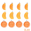 12Pcs 3 Styles Opaque Resin Pendants RESI-YW0003-39A-1