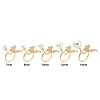 Butterfly Brass Micro Pave Cubic Zirconia Cuff Ring Setting KK-A244-01H-G-4