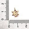 Brass Micro Pave Cubic Zirconia Pendants KK-D356-01A-G-3