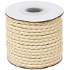 1 Roll Round Braided Cowhide Cords WL-CY0001-01B-1