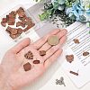Walnut Wood Stud Earring Findings DIY-OC0005-42P-3