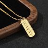 304 Stainless Steel Rectangle Number Pendant Necklaces NJEW-D300-01G-08-1