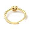 Rack Plating Brass Micro Pave Cubic Zirconia Adjustable Rings RJEW-H228-02G-4