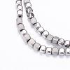 PVD Vacuum Plating Electroplate Non-magnetic Synthetic Hematite Bead Strands G-Q467-11A-1