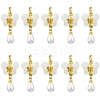 10Pcs Resin & Imitation ABS Pearl Pendants KK-YW0003-56-1