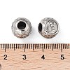 304 Stainless Steel Rhinestone European Beads STAS-A092-10S-P-3