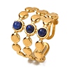 Natural Lapis Lazuli Finger Rings RJEW-Q822-44G-01-1
