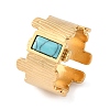 304 Stainless Steel Adjustable Open Cuff Rings LS-RJEW-K294-01G-2