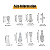 48Pcs 12 Style Brass Pendant Pinch Bails KK-FH0007-21-2