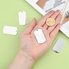 Tarnish Resistant 201 Stainless Steel Rectangle Mirror Polished Finish Stamping Blank Tag Pendants STAS-S031-03-4