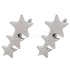 Non-Tarnish 304 Stainless Steel Stud Earrings EJEW-M242-01A-P-1