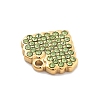 304 Stainless Steel Rhinestone Charms STAS-M092-06G-05-2