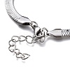 Tarnish Resistant Unisex 304 Stainless Steel Herringbone Chain Bracelets LS-BJEW-O177-01B-P-2