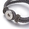 Leather Snap Bracelet Making X-AJEW-R022-05-3