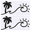 Beach Theme PVC Cartoon Self Adhesive Car Stickers FIND-WH0152-165C-1