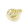 Brass Pave Clear Cubic Zirconia Pendants KK-L238-07G-2