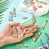 16Pcs 8 Style Wooden Pendants FIND-TA0005-89-6