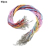 10 Colors Waxed Cotton Cord Necklace Making MAK-YW0001-17A-1