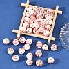 Floral Printed Porcelain Beads PORC-Q202-12mm-1-5