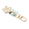 Alloy Enamel Flower Pendant Decorations HJEW-JM03715-01-4