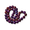 Electroplated Natural Lava Rock Beads Strands G-A256-F01-01A-3