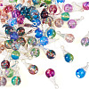 64Pcs 8 Styles Glass & Alloy Pendants PALLOY-TA00177-3