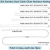 12Pcs 4 Styles 304 Stainless Steel Cable Chain Necklace Making STAS-SC0010-23P-2