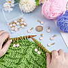 20Pcs 10 Styles Alloy Enamel Pendant Locking Stitch Markers HJEW-PH02083-3