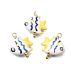 Ocean Themed Hand Painted Ceramic Porcelain Pendants PR-CBA0027-05G-07-1