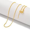 Brass Ball Chain Necklaces for Women NJEW-G084-14G-1