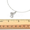 Crystal Rhinestone Butterfly Pendant Necklace with Cable Chains NJEW-FZ00018-4