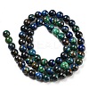 Natural Azurite Beads Strands G-P503-6MM-09-3