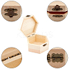 Gorgecraft 2Pcs Unfinished Pine Wood Jewelry Box CON-GF0001-06-4