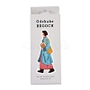 MIYUKI Seed Beads Walking Girls Brooch Making Kits DIY-H165-01E-2