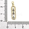 Brass Micro Pave Cubic Zirconia Pendants KK-V011-30G-B-3