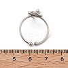 Snake 304 Stainless Steel Open Cuff Ring for Women RJEW-M049-02P-3