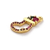 Christmas Series Brass Micro Pave Cubic Zirconia Pendants KK-Q010-01G-01A-2