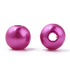 Spray Painted ABS Plastic Imitation Pearl Beads OACR-T015-05A-14-1
