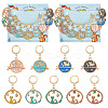 Alloy Enamel Pendant Stitch Markers HJEW-AB00326-1