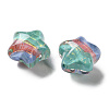 Gradient Color Transparent Hand-drawed Acrylic Beads TACR-P012-01B-08-2
