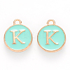 Golden Plated Alloy Enamel Charms ENAM-S118-05K-1